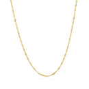 14k Yellow Gold Singapore Style Adjustable Chain (1.40 mm)