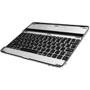 Wireless Keyboard with Aluminum Alloy Cover, Silver and Black Design