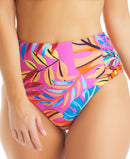 Bar Iii Paradise In The Palms Shirred Bikini Bottom, Size M