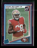 2025 Donruss Optic Rated Rookies Preview Purple Mykel Williams Rookie #/50 #319
