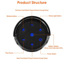 4-in-1 Wireless 5.3 Outdoor Speaker – IPX5, LED Flame, Sync