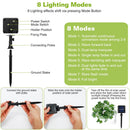 Artificial Ivy Solar Powered String Lights 180Pcs Leaves 50Pcs LED Beads Fake Leaf Fairy Lamps IP65 Waterproof DIY Decorative Night Light For Wedding