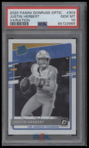 2020 Panini Donruss Optic Variation Justin Herbert 10 PSA #303