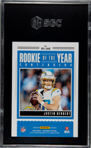 2020 Panini Contenders Roy Contenders Ruby Justin Herbert 9.5 SGC #RY-JHE