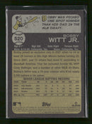 2022 Topps Heritage Chrome Blue Sparkle Bobby Witt Jr. #520