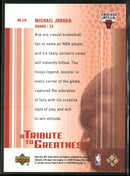2003-04 Upper Deck MVP A Tribute to Greatness Michael Jordan #MJ5