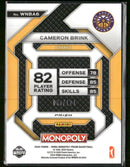2024 Panini Prizm Monopoly WNBA Orange Prizms Cameron Brink Rookie #/124 #39