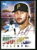 2025 Topps Bob Ross T J of B Paint Splatter Paul Skenes #/99 #BT-1