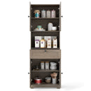67.5 Inch Tall Modern Freestanding Floor Storage Cabinet with 4 Doors and 1 Drawer