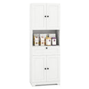 67.5 Inch Tall Modern Freestanding Floor Storage Cabinet with 4 Doors and 1 Drawer