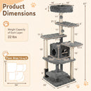 Multi-Level Cat Tree 67 Inch with Condo and Perch