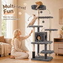 Multi-Level Cat Tree 67 Inch with Condo and Perch