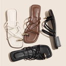 Summer New Versatile Fairy Style Toe Covering Casual Slippers