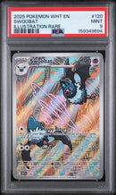 2025 Pokemon Wht En-White Flare Illustration Rare Swoobat 9 PSA #120