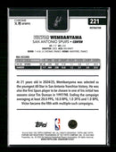 2025-26 Topps Chrome Refractor Victor Wembanyama #221