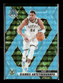 2024-25 Panini Mosaic Blue Fluorescent Mosaic Giannis Antetokounmpo #/75 #13