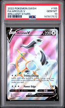2022 Pokemon Sword & Shield Brilliant Stars Fa/Arceus V 10 PSA #165