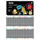 Dual Tip Acrylic Paint Markers Set - Water-Based & Quick-Dry