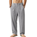 Loose-fit Mens Casual Straight-leg Trousers