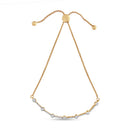 14K Gold Plated Sterling Silver 1/3 Cttw Diamond Slider Link Bolo Bracelet