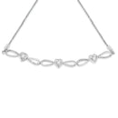 .925 Sterling Silver Diamond Accent Heart and Infinity 4â€-10†Adjustable Bolo Bracelet (I-J Color, I3 Clarity)