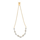 14K Yellow Gold Plated .925 Sterling Silver Diamond Accent Heart and Wave Link Bolo Bracelet (I-J Color, I2-I3 Clarity) - 6" to 9" Adjustable