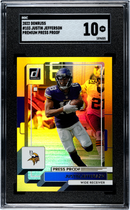 2022 Donruss Premium Press Proof Justin Jefferson 10 SGC #103