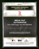 2024 Topps Tier One Break Out AU Red Foil Ceddanne Rafaela #/25 AU #BOA-CR