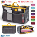 Women Lady Travel Insert Handbag Organiser Makeup Bags Toiletry Purse Liner w/Hand Strap