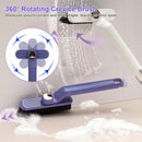 2 Pack Multi-Function Rotating Crevice Cleaning Brush Stiff Bristle Brush Gap Cleaner with 2-In-1 Clip and Spade for Tight Spaces Bathroom Kitchen