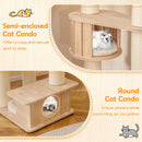 69 Inches Tall Cat Tree with Cozy Top Perch and Washable Plush Cushions