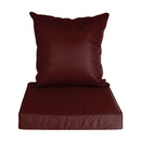 Outdoor Seat Cushion Set Waterproof Patio Furniture Cushion and Back Pillow Fade Resistant Deep SeatÊSet Chair Pad with Removable Cover for Chair Sofa