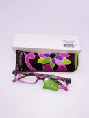Vera Bradley Jennifer Eyeglasses + 1.00 With Power Purple Punch