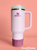 Deep Mauve Shimmer MACRAME Tumbler Boot