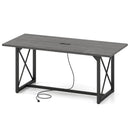 6FT Conference Table with Power Outlets Seats 6-8 People for Office