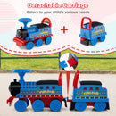 6V Ride on Train 2-Seater with Carriage and Flashing LED Lights