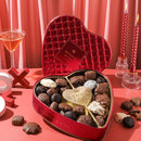 Heart-Shaped Chocolate Gift Tin – Gourmet Assorted Chocolates in Keepsake Red Tin