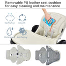 Foldable High chair with Multiple Adjustable Backrest
