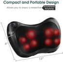 Shiatsu Pillow Massager with Heat Deep Kneading for Shoulder Neck and Back