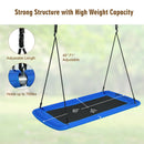 60 Inches Platform Tree Swing Outdoor with 2 Hanging Straps-Blue