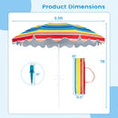 Beach Umbrella 6.5 FT with UPF 50+ Sun Protection & Sand Anchor