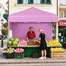 6.5 x 6.5 FT Pop up Canopy Tent with 4 Sidewalls and Wheeled Bag