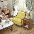 Wooden Nightstand with Drawer and Open Storage Compartment