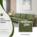 Modular L-shaped 4-Seat Sectional Sofa with Reversible Chaise and 2 USB Socket