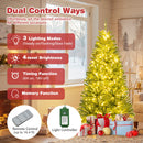 6/7/8 FT Pre-Lit Artificial Christmas Tree with Remote Control and LED Lights