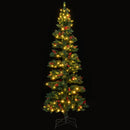 6/7 FT Pre-Lit Artificial Christmas Tree Spiral Holiday Tree with 612/791 Branch Tips and 8 Modes