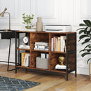 6 Cube Bookcase 42" Wide Horizontal Bookshelf with Accent Cubby Shelf