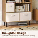 6-Cube Bookshelf with 3 Removable Folding Fabric Drawers for Living Room