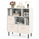 6-Cube Bookshelf with 3 Removable Folding Fabric Drawers for Living Room