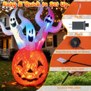 6 FT Inflatable Ghost Pumpkin with Colorful LED Lights